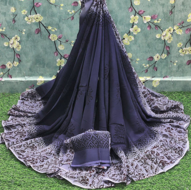 Dark Grey Pure Georgette 14DEC10