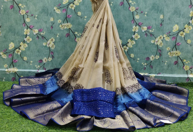 Blue Khaddi Georgette 17DEC6