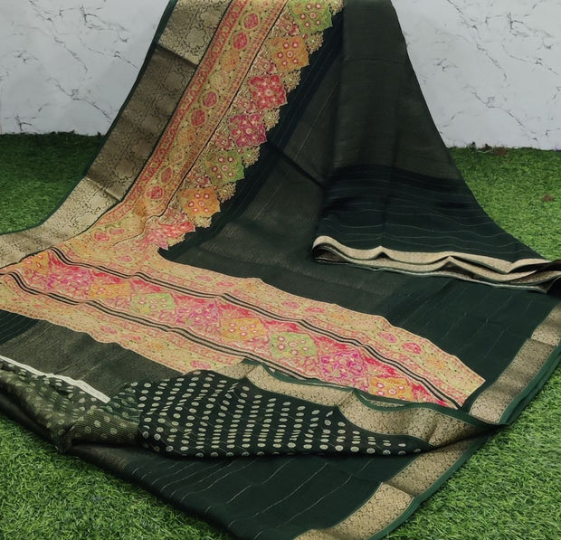 Green Mysore Crepe 19 H5-9
