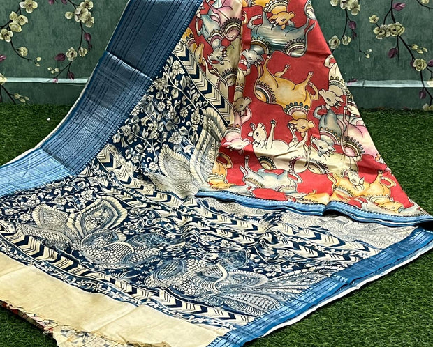 Orange Mangalgiri Kalamkari 9 H5-3