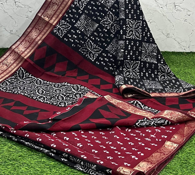 Black Handloom Maheshwari 22 C5-7