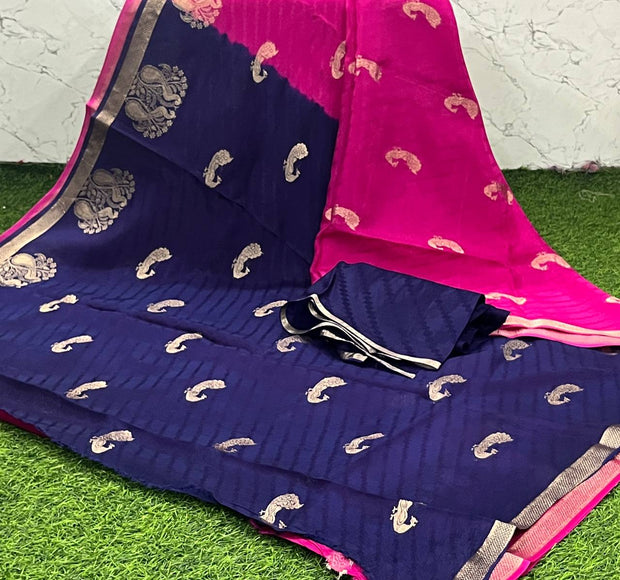 Blue Leheriya Georgette 3 D5-7