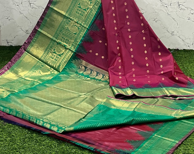 Maroon Handloom Gadwal 12 G5-6