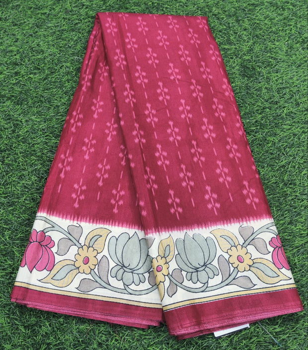 Red tussar kalamkari 25 J5 7E
