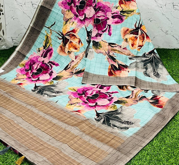 Lux Green Tussar Pattu 19 D5-6