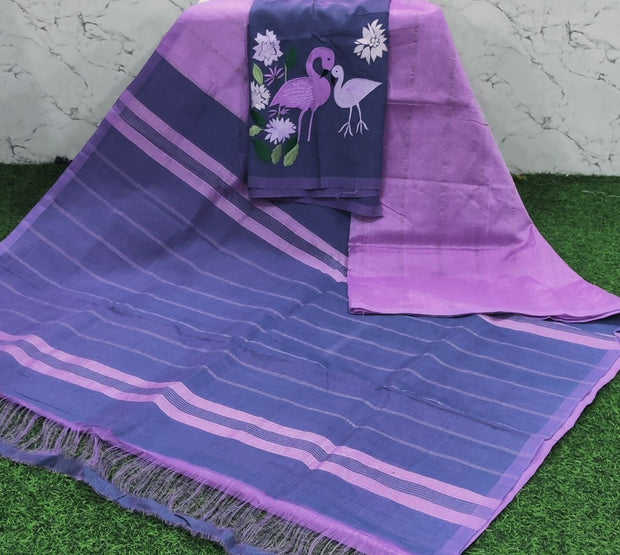Lavender Mangalagiri handloom pattu 9 E5-1