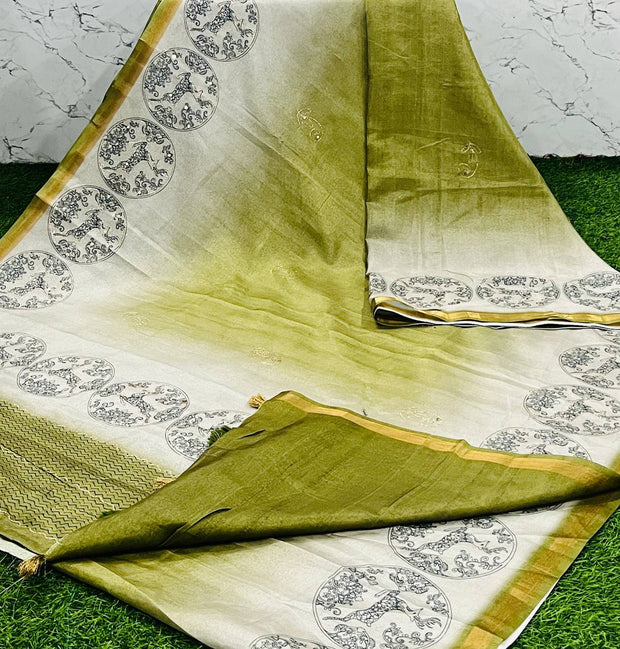 Mehendi Green Victorian Silk 7 K5-8