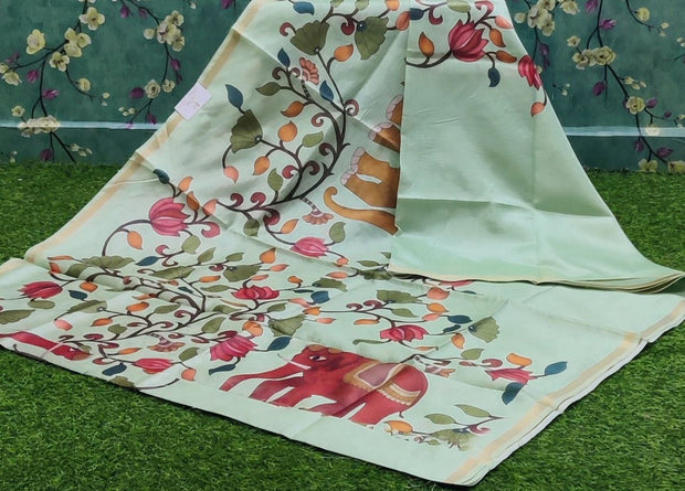 Green Chanderi Kalamkari 10 L4-9