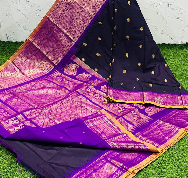 Brown Handloom Gadwal 12 I5-8