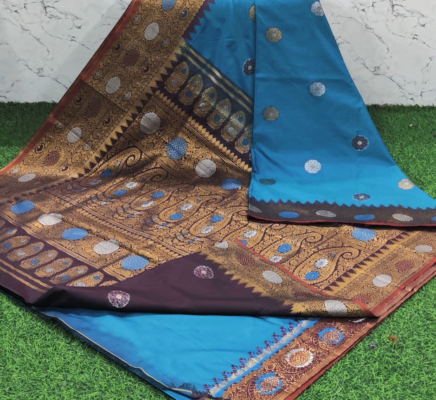 Blue LW Kanchi Pattu 30 D5-11