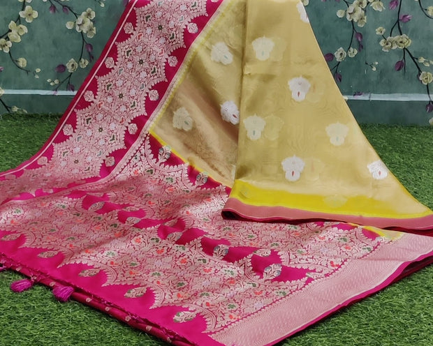 Yellow Tissue Banaras Pattu 9 K4-4