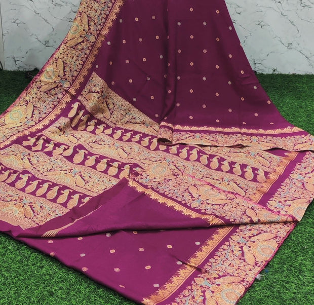 Burgundy Mysore Crepe 26 D5-7
