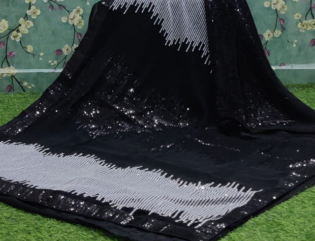 Black Cocktail Saree 10 K4-5