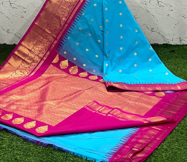 Blue Handloom Gadwal 9 G5-3