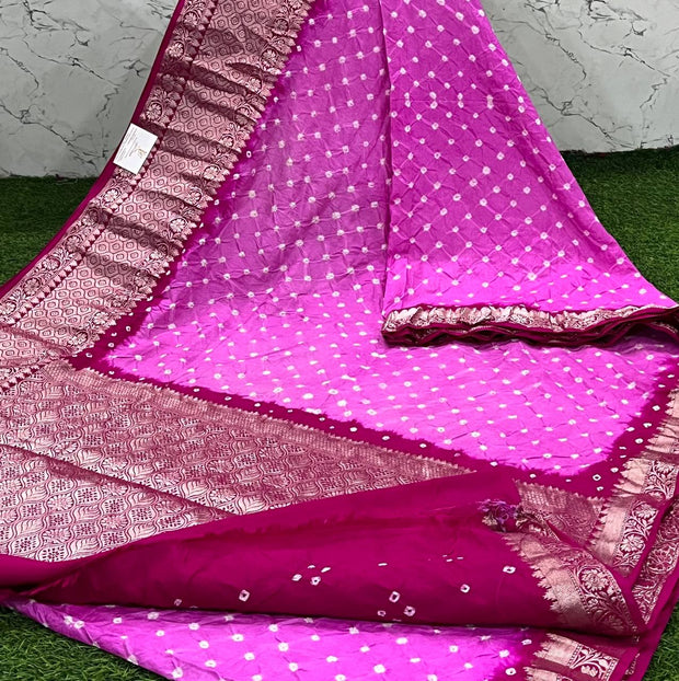 Baby Pink Bandhini Pattu 22 K5-22