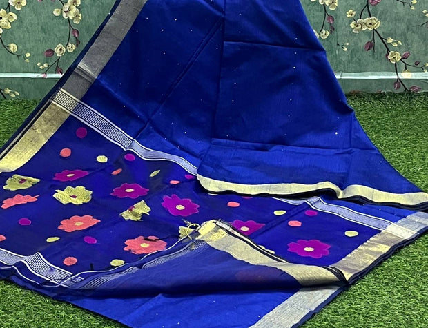 Blue Handloom Jamdani 5 L4-12