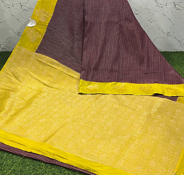 Burgundy Maheshwari Pattu 19 D5-13