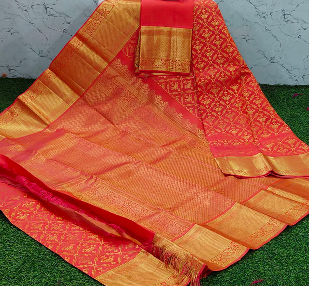 Orange kanchi pattu 20 I5 5
