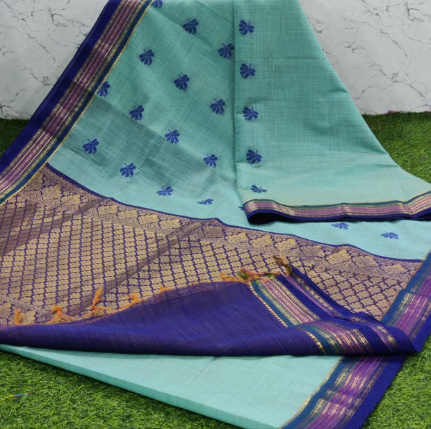 Lux Green Handloom Mangalgiri 13 J5-8