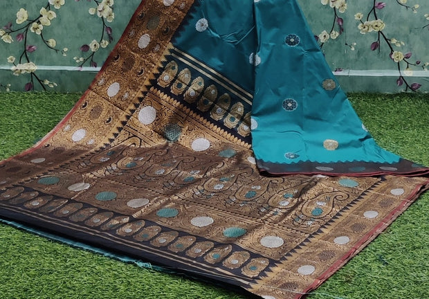 Peacock Blue Vidharba Pattu 18 J4-12