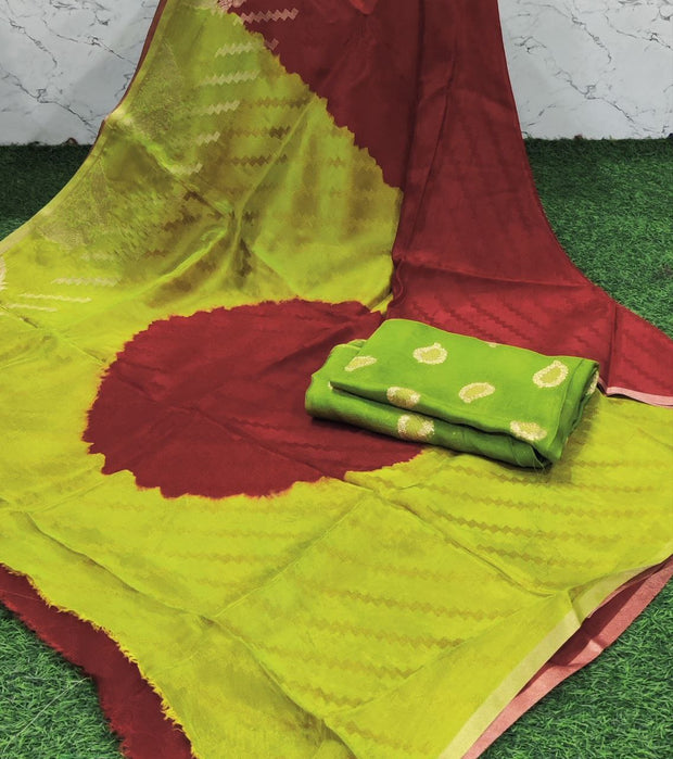 Red Leheriya Georgette 8 C5-10