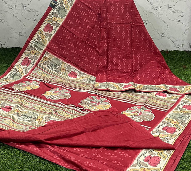 Rust Red Tussar Kalamkari 16 H5-8