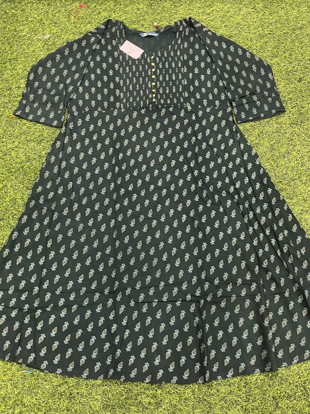 Green Rayon Top 6 J5-17E