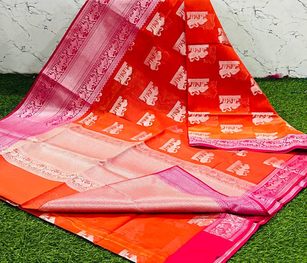 Orange Chanderi 27 I5-6