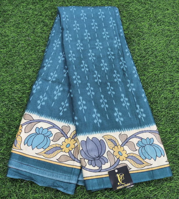 Blue tussar kalamkari 25 J5 6E