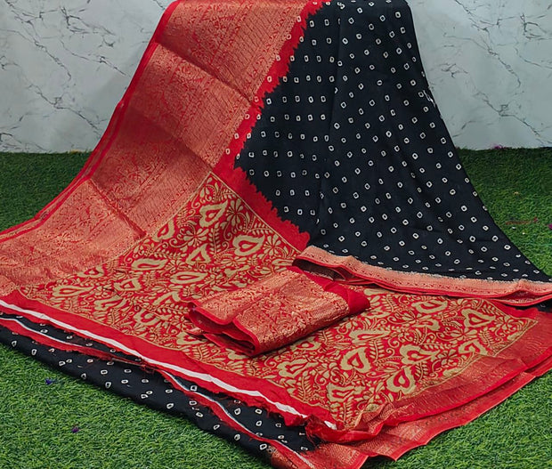 Black Bandhini Georgette 19 J5-16