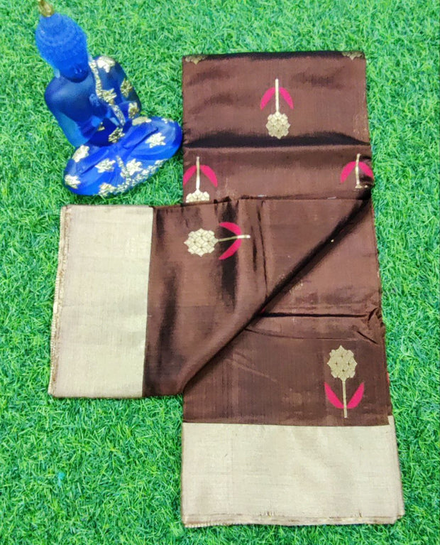 Brown Chanderi Pattu 3 E5-7