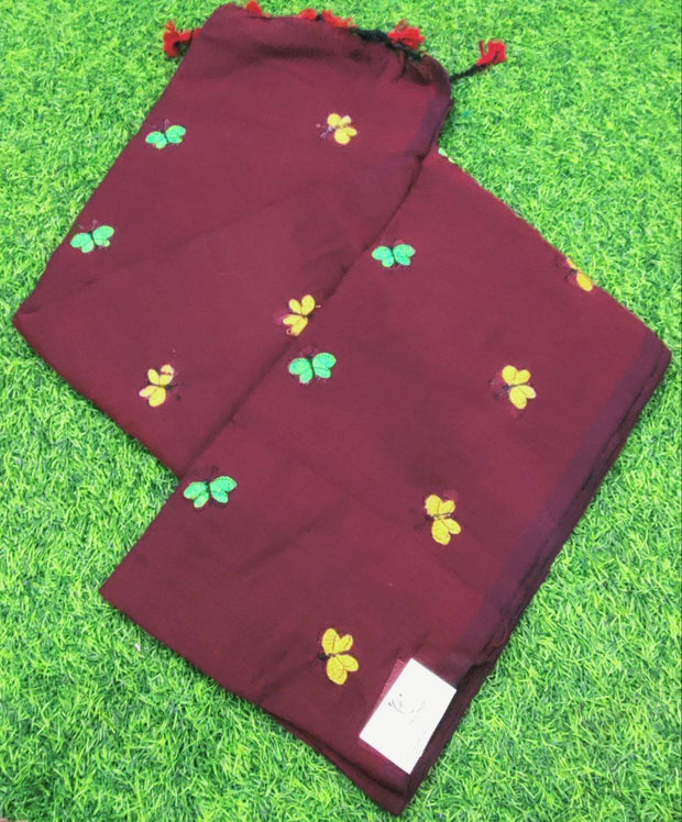 Maroon Linen Cotton 23 E5-10E