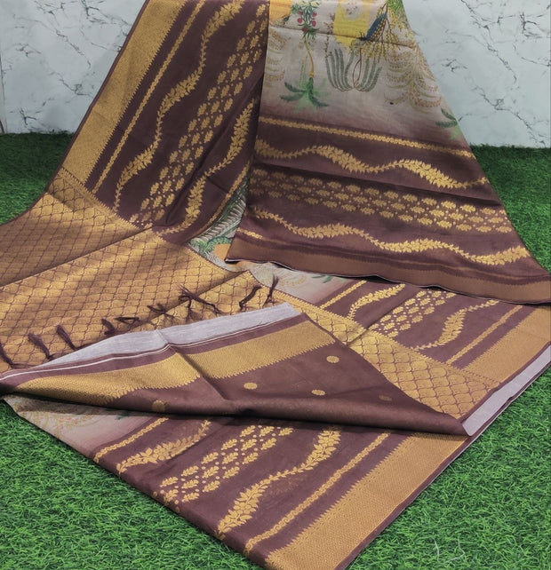 Brown Viscose Kadhi 15 C5-2