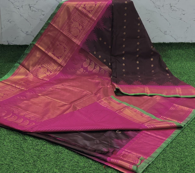 Brown Handloom Gadwal 1 G5-6