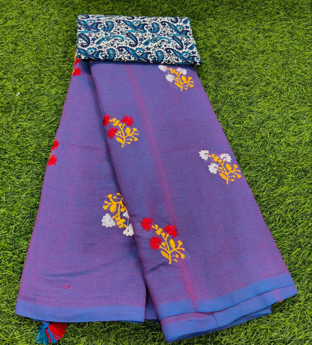 Lavender khadi cotton 28 J5 13E