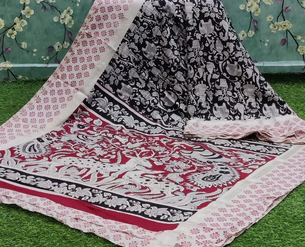 Black Pen Kalamkari 12 K4-12