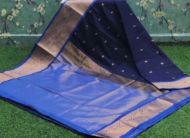 Blue Gadwal Saree 15 K4-3