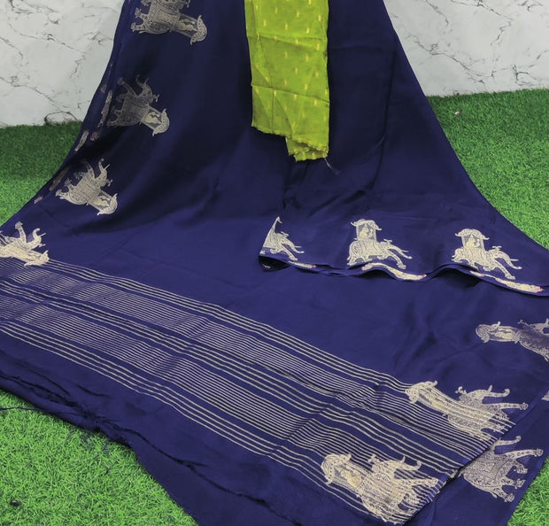 Blue Kadhi Georgette 12 E5-15