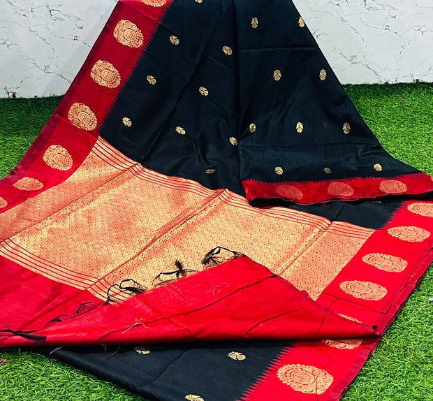 Black Khadi Pattu 6 J5-7