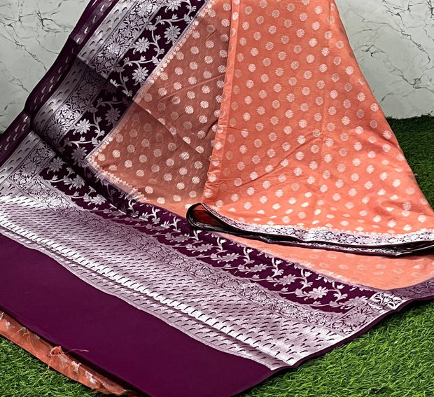 Peach Chiniya Pattu 25 C5-6