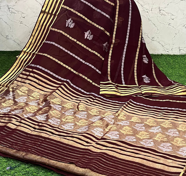 Maroon Pure Georgette 24 L4-14