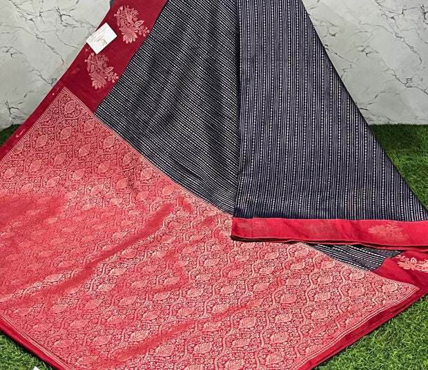 Blue Maheshwari Pattu 19 D5-10