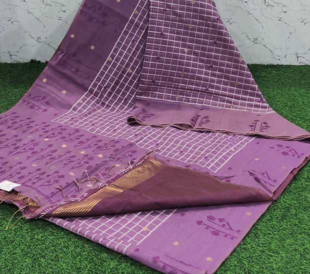 Lavender handloom jamdani 9 E5-10