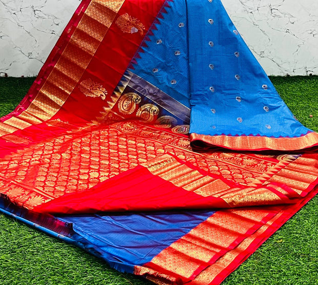 Blue Handloom Gadwal 7 J5-7