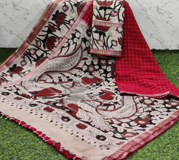 Red mangalagiri pattu 27 J5 1