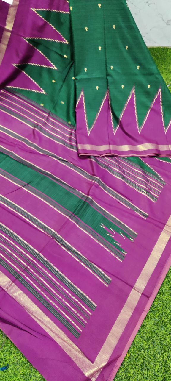 Bottle Green Muslin Silk 20 D5-4