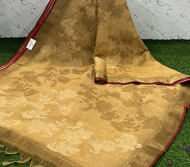 Yellow Linen Khadi 6 D5-3