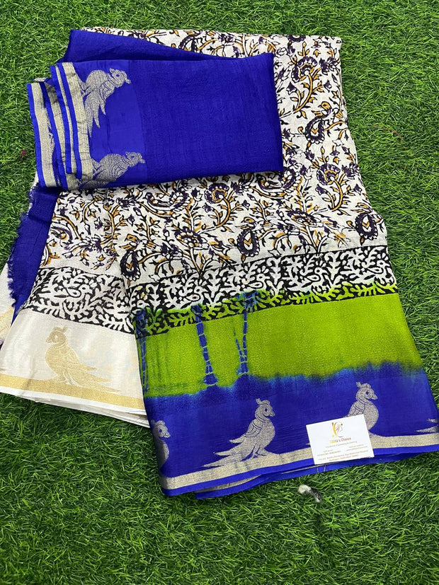 Blue Kadhi Georgette 16 B5-9