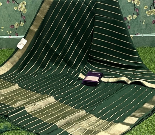 Bottle Green Banana Silk 13 L4-12