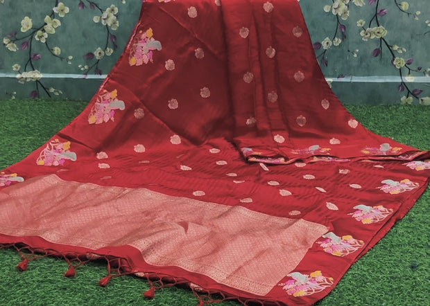 Red Mashru Pattu 17 J4-9